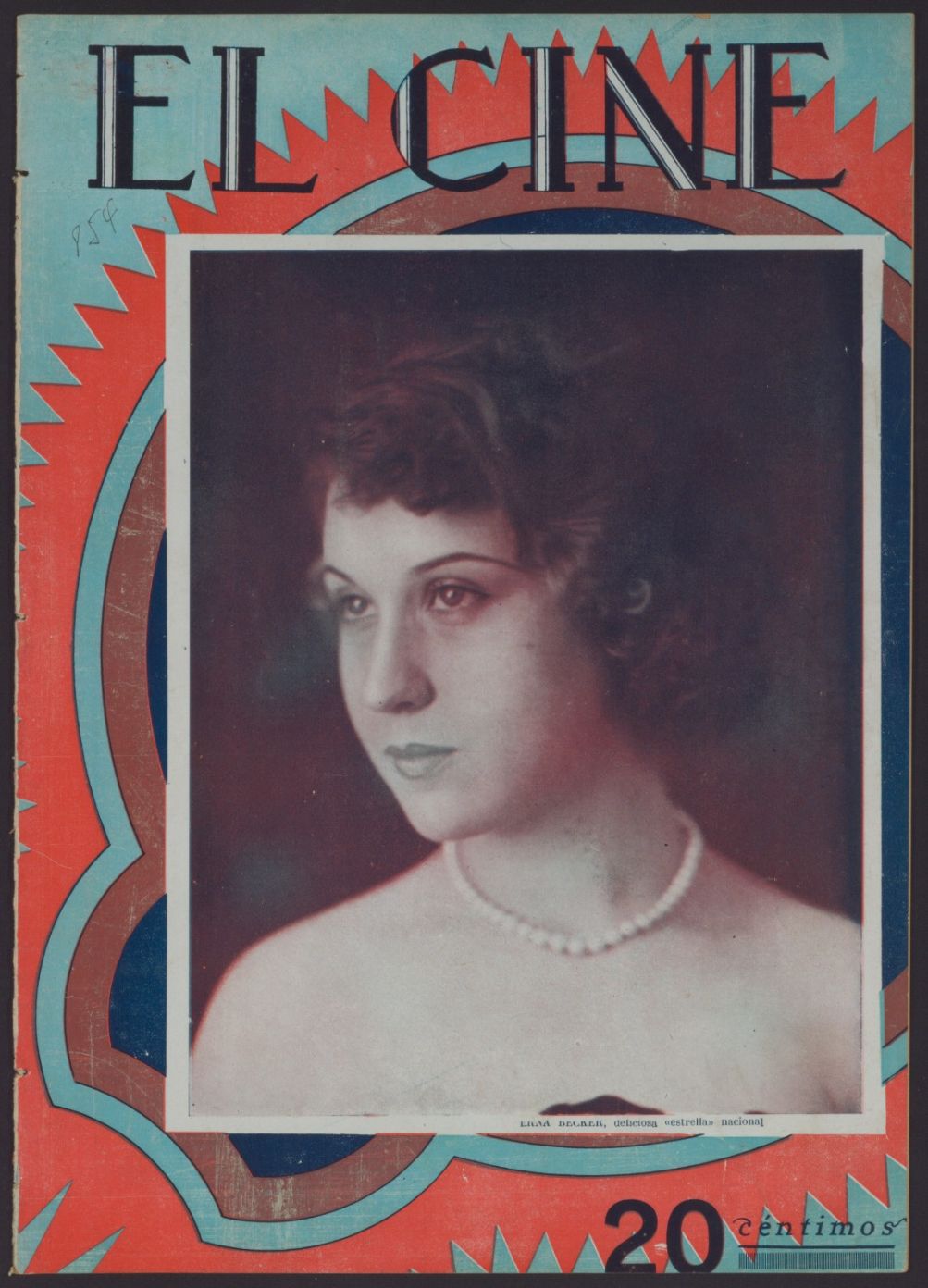 CINE | EL magazine side cover Issue 854 16 August 1928