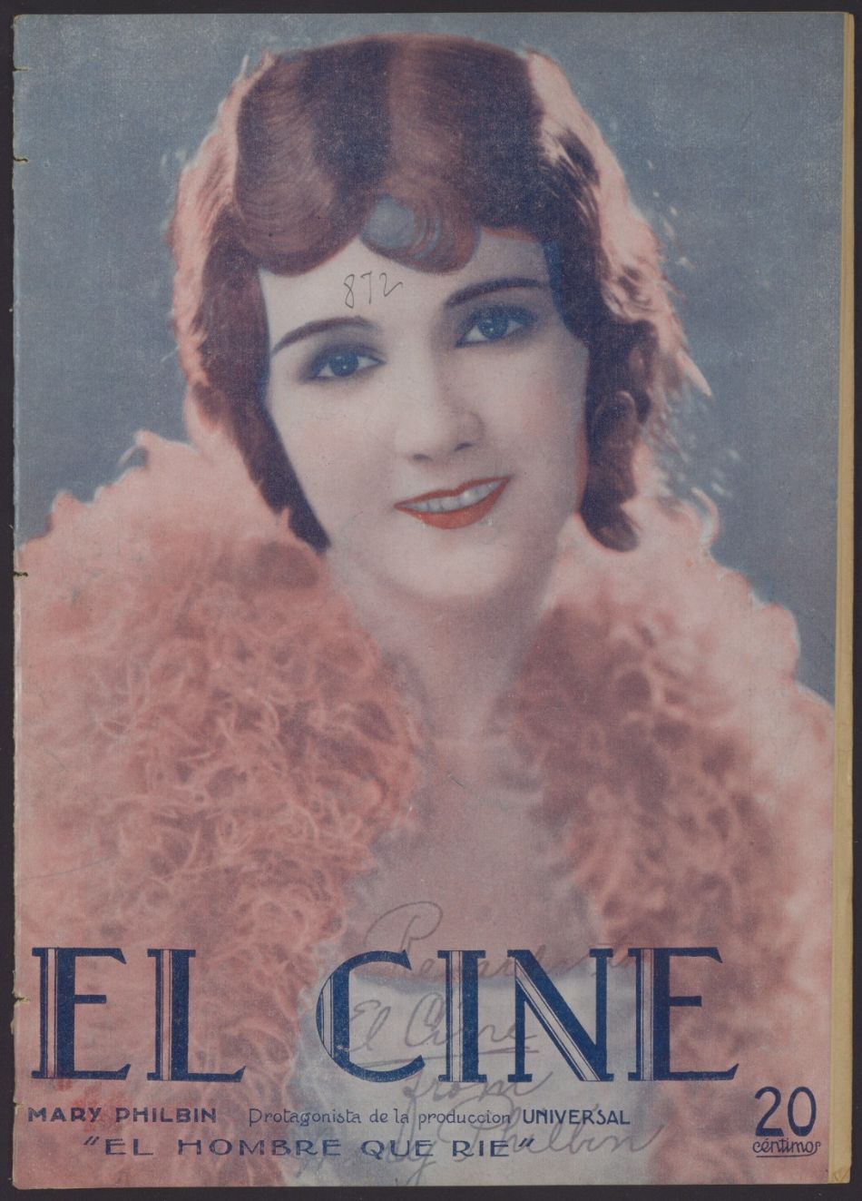 CINE | EL magazine side cover Issue 872 20 December 1928