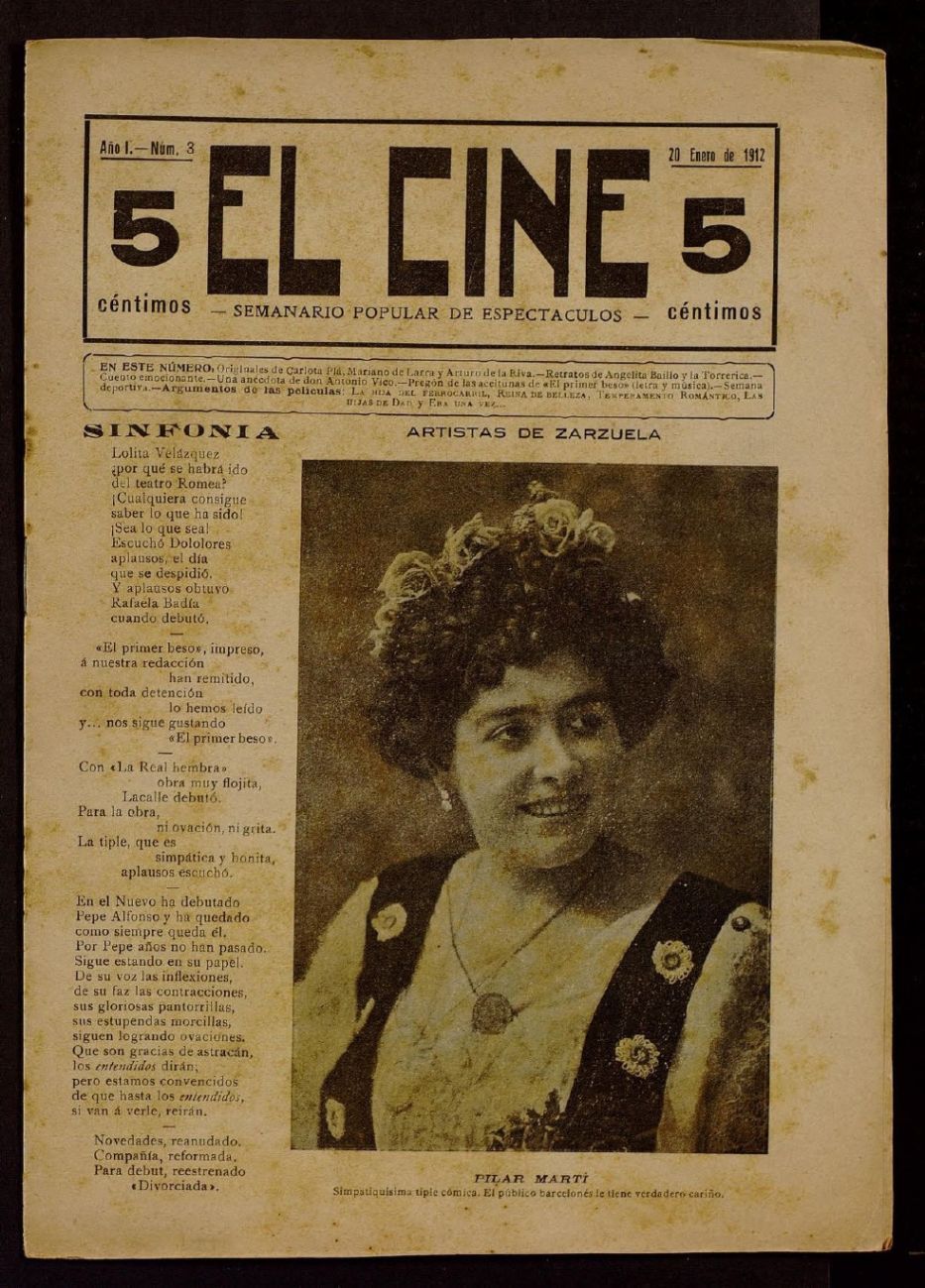 CINE | EL magazine side cover Issue 3 20 January 1912
