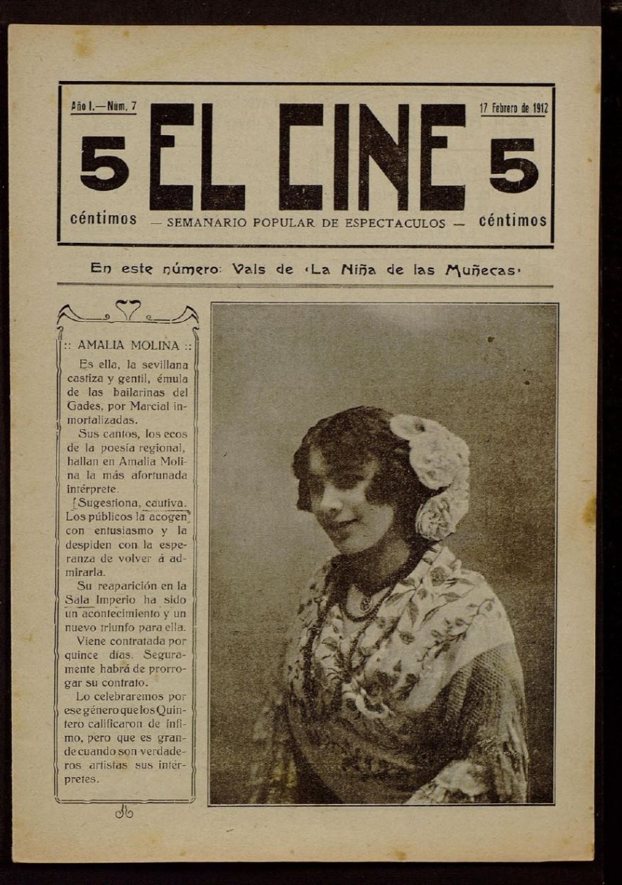 CINE | EL magazine side cover Issue 7 17 February 1912