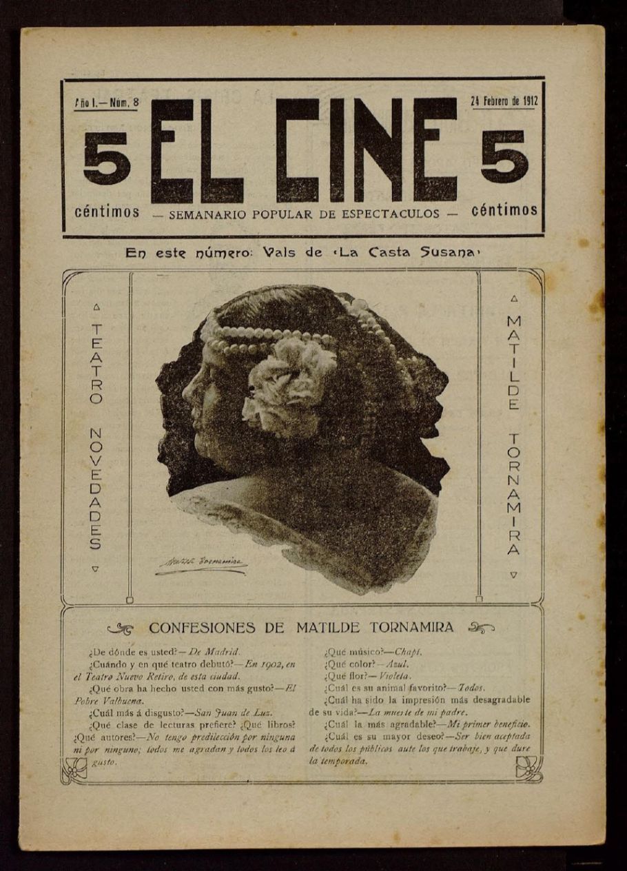 CINE | EL magazine side cover Issue 8 24 February 1912