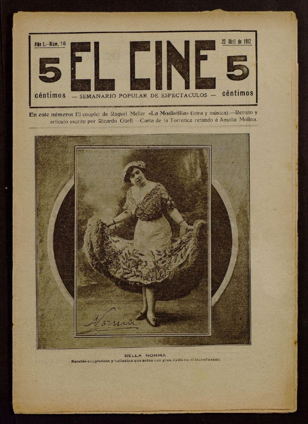 CINE | EL magazine side cover Issue 16 20 April 1912