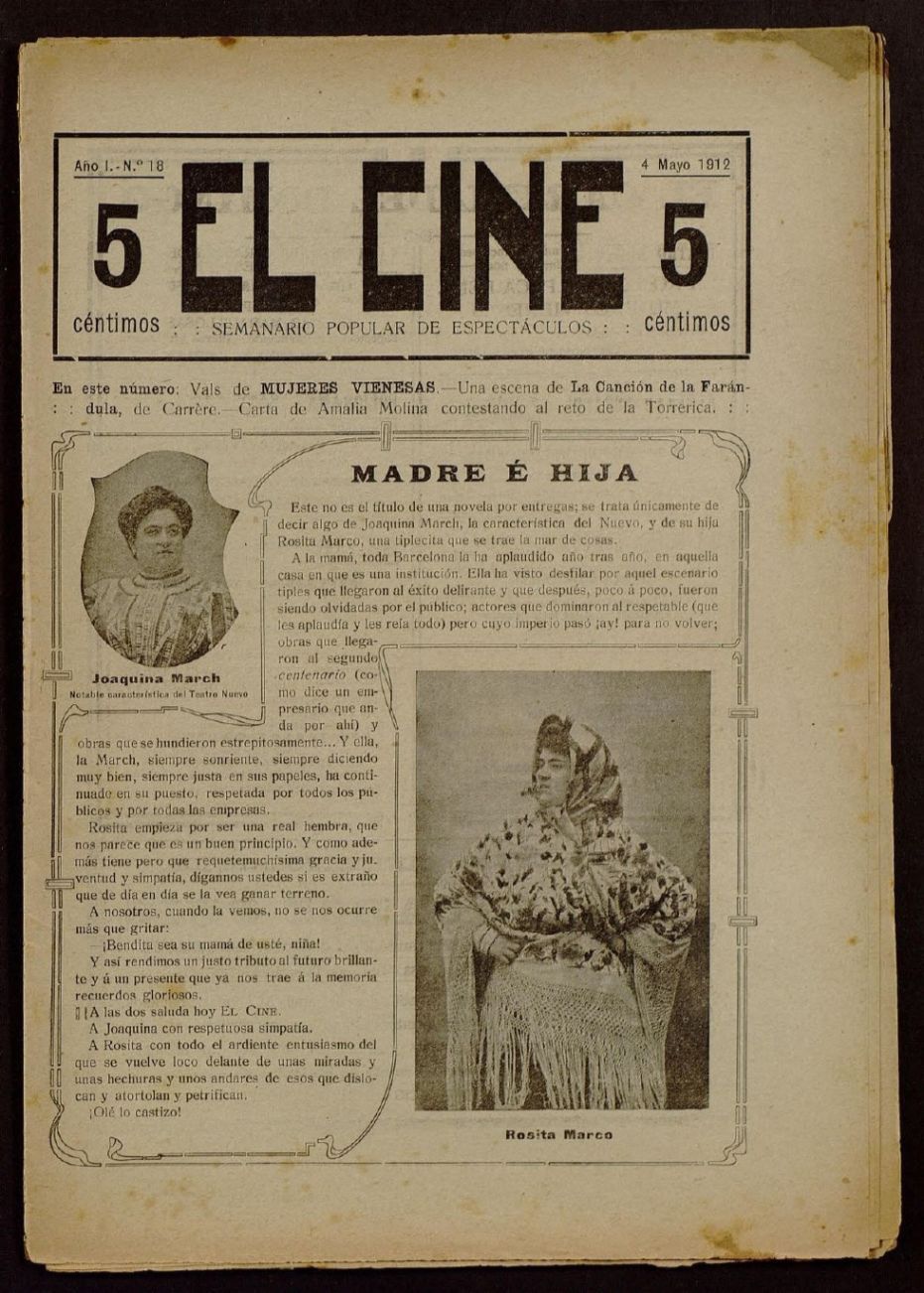 CINE | EL magazine side cover Issue 18 4 May 1912