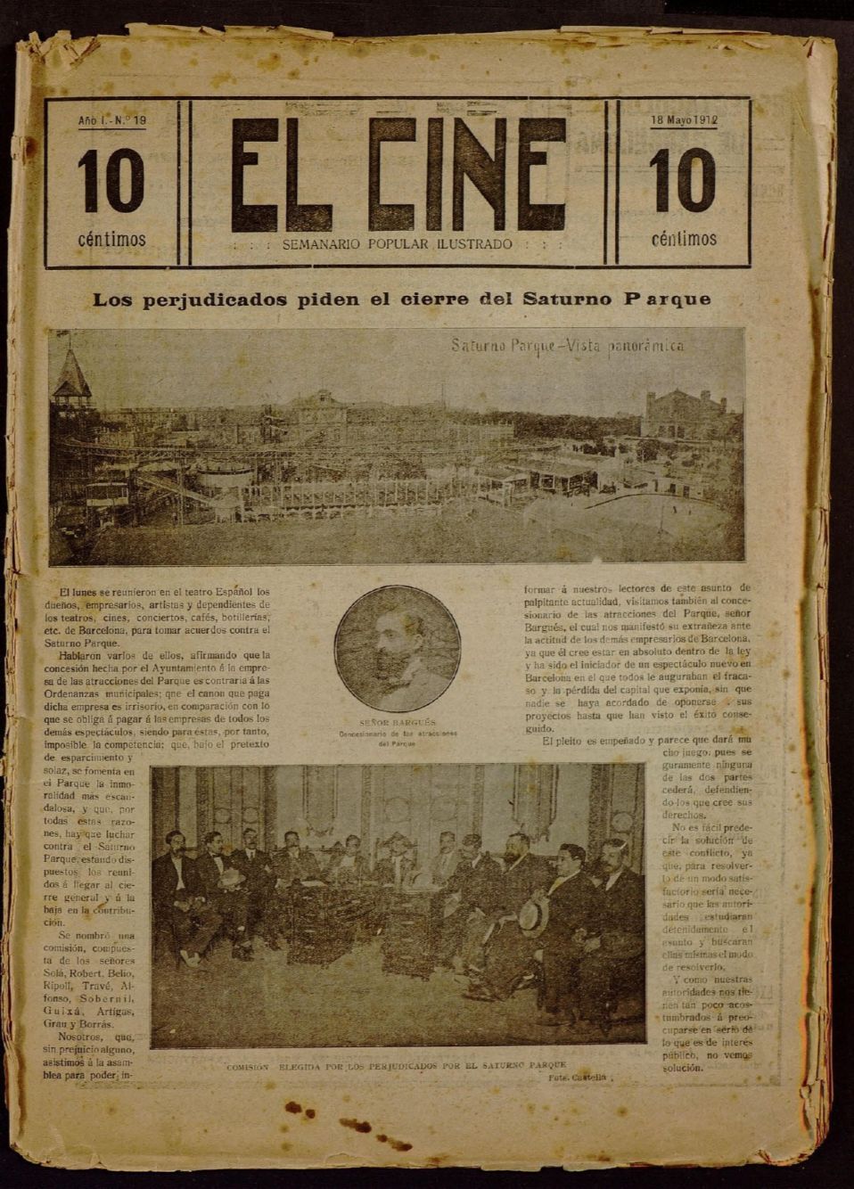 CINE | EL magazine side cover Issue 19 18 May 1912