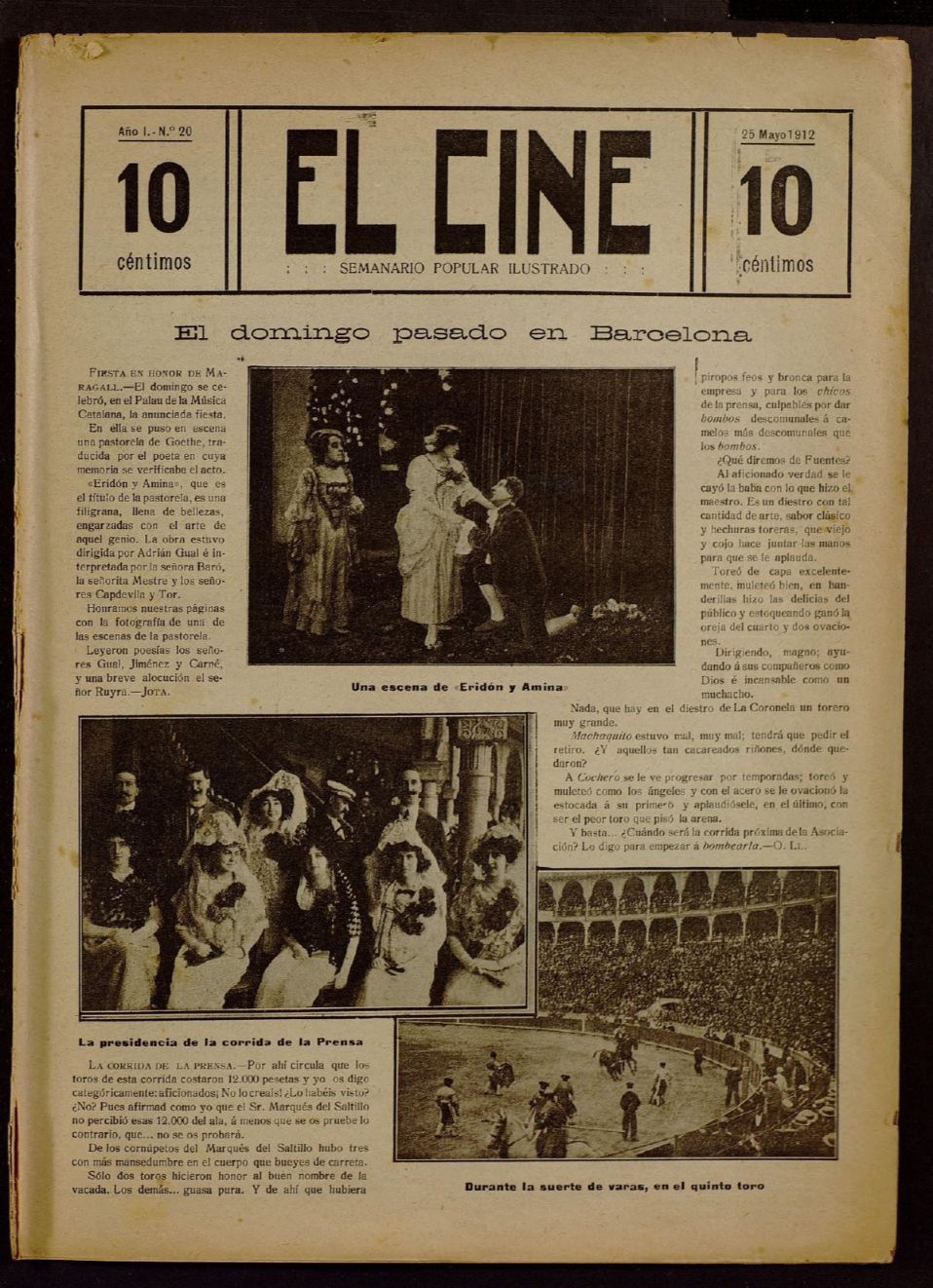 CINE | EL magazine side cover Issue 20 25 May 1912