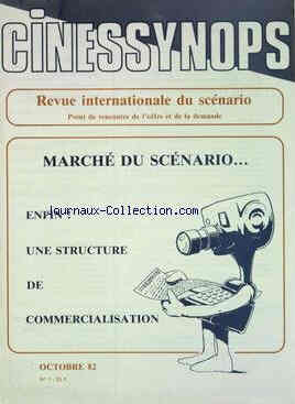 CINESSYNOPS magazine side cover Issue 1 October 1982