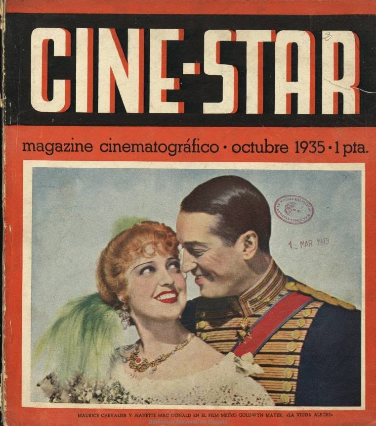 CINE-STAR magazine side cover Issue 2  October 1935