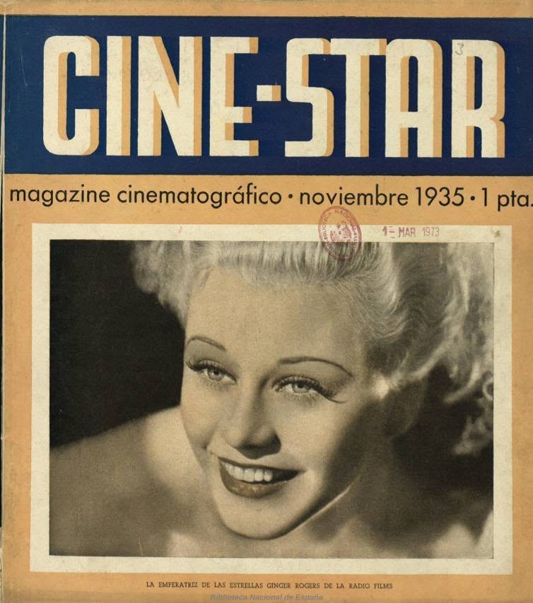 CINE-STAR magazine side cover Issue 3  November 1935