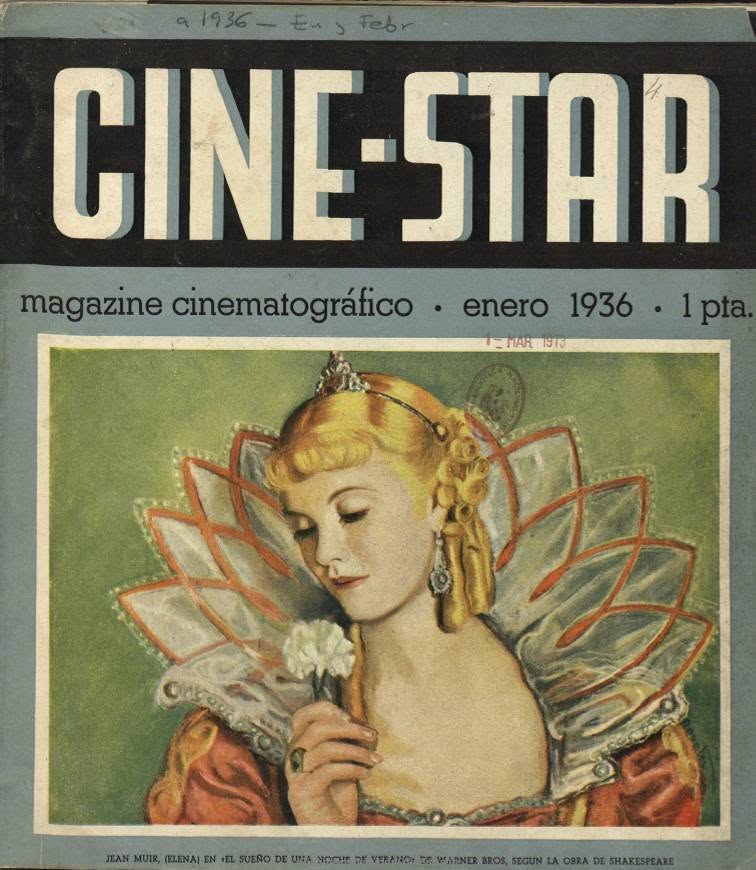 CINE-STAR magazine side cover Issue 4  January 1936
