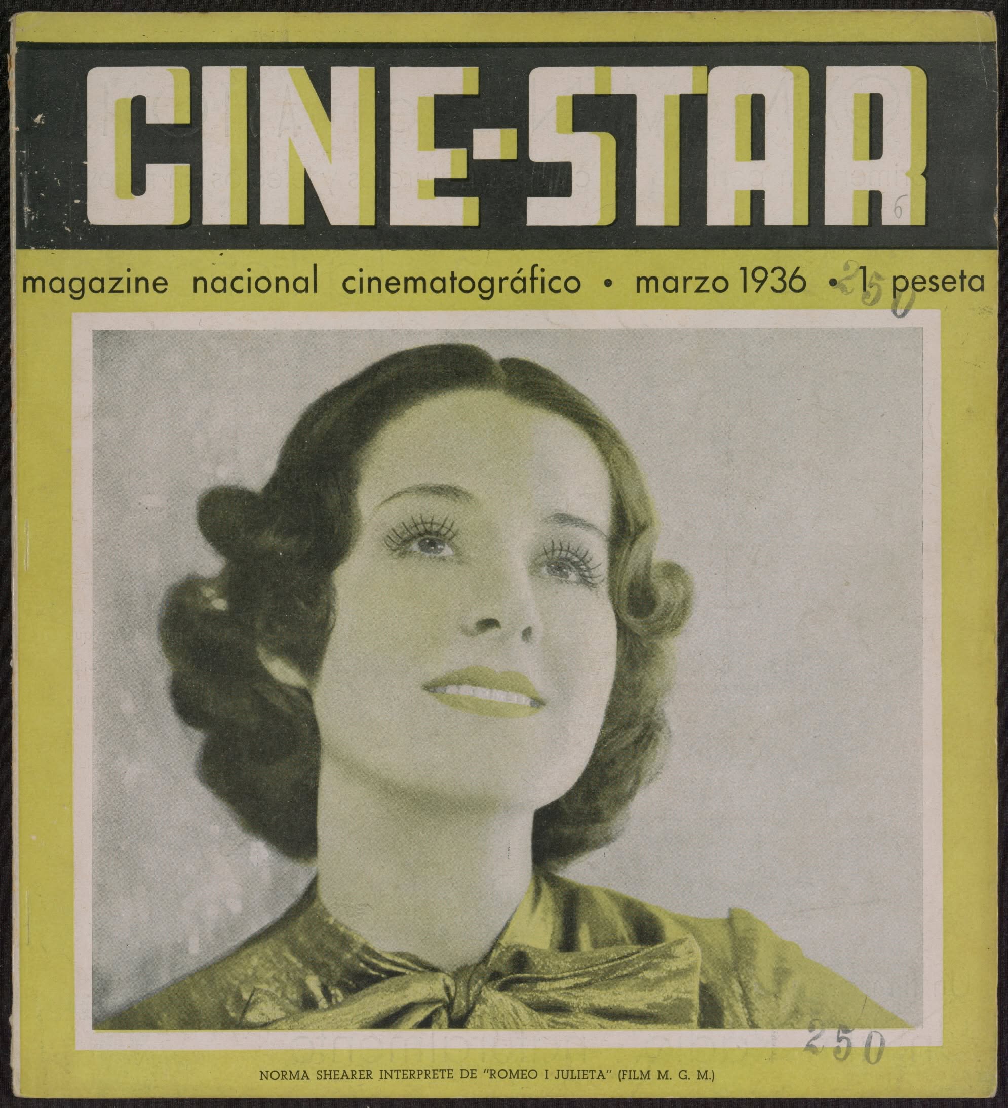 CINE-STAR magazine side cover Issue 6  March 1936