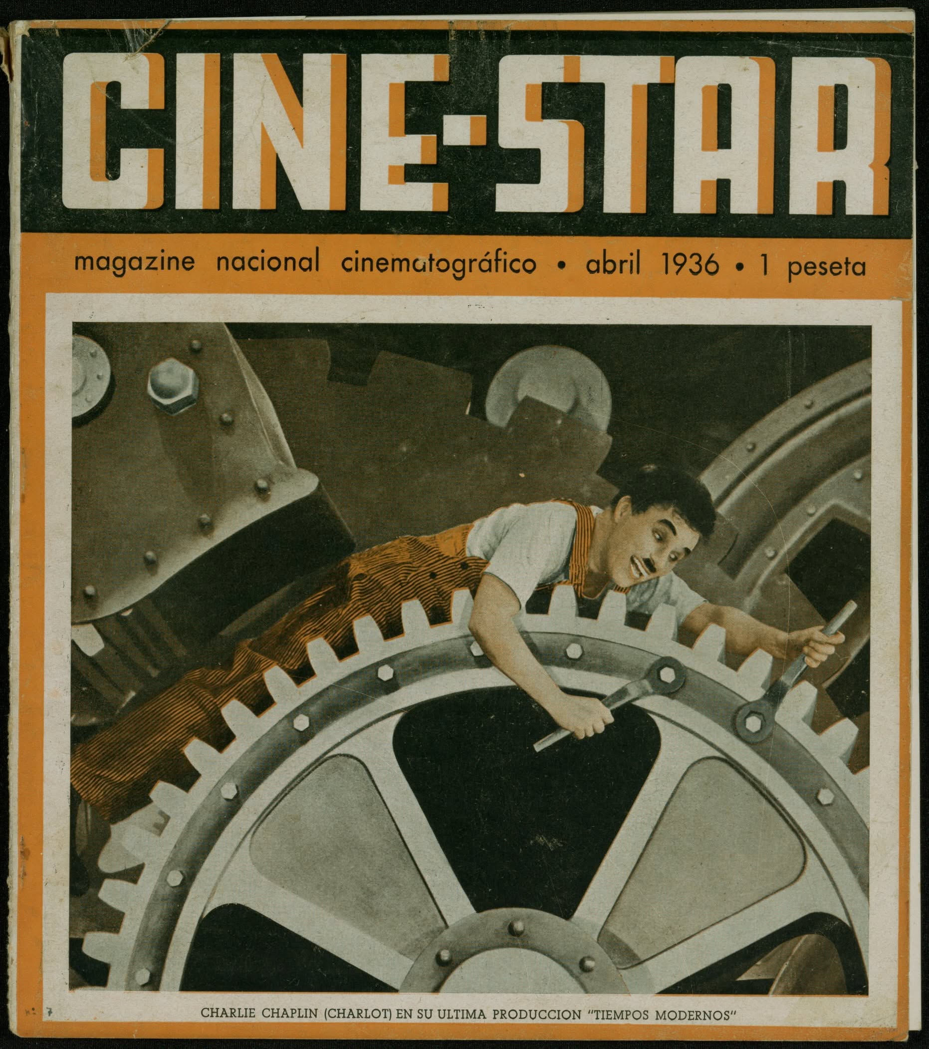 CINE-STAR magazine side cover Issue 7  April 1936