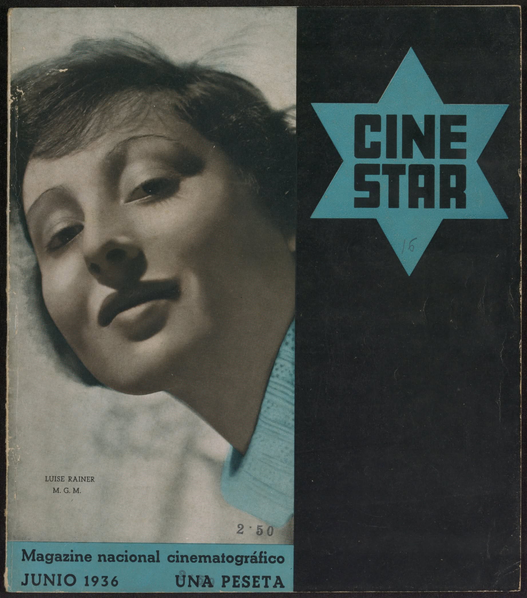 CINE-STAR magazine side cover Issue 9  June 1936