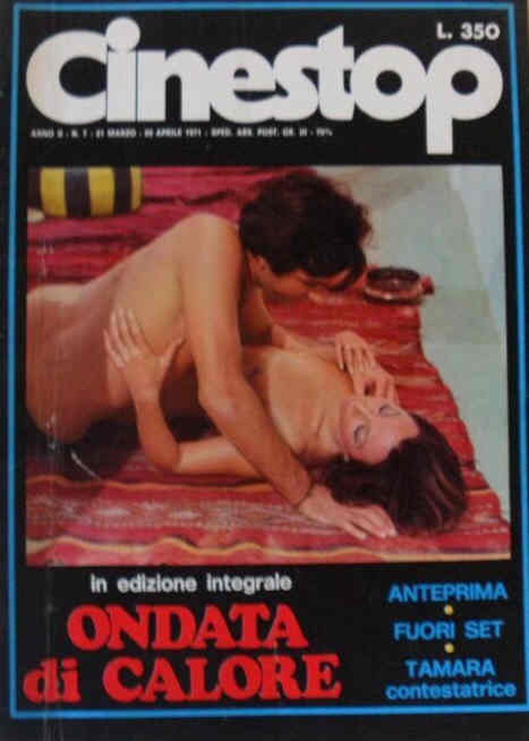 CINESTOP magazine side cover Issue 7 March 1971