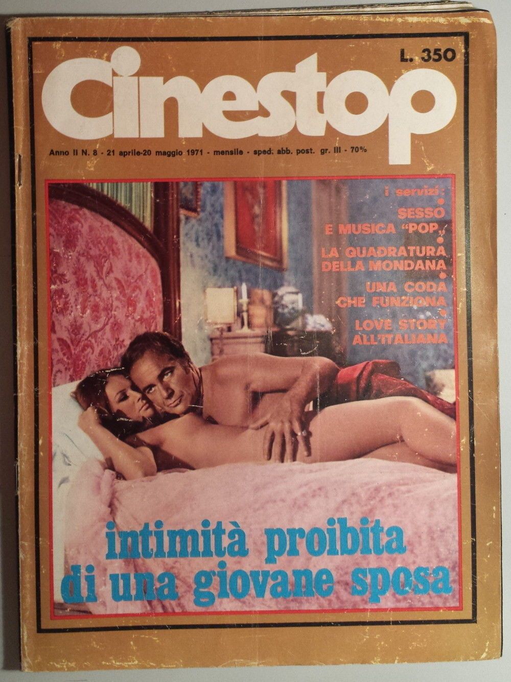 CINESTOP magazine side cover Issue 8 April 1971