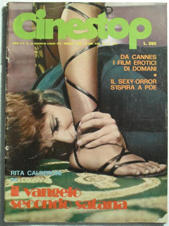 CINESTOP magazine side cover Issue 10 June 1971