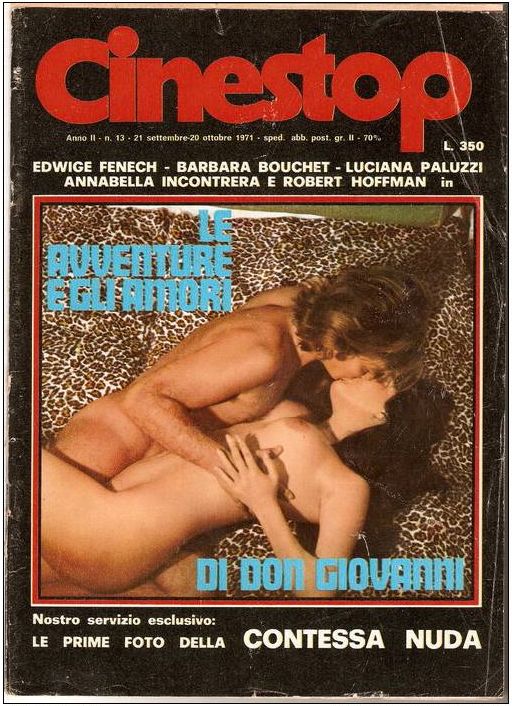 CINESTOP magazine side cover Issue 13 September 1971