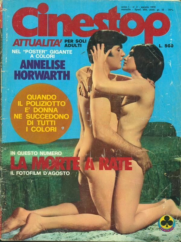CINESTOP magazine side cover Issue 3  Attualita August 1972