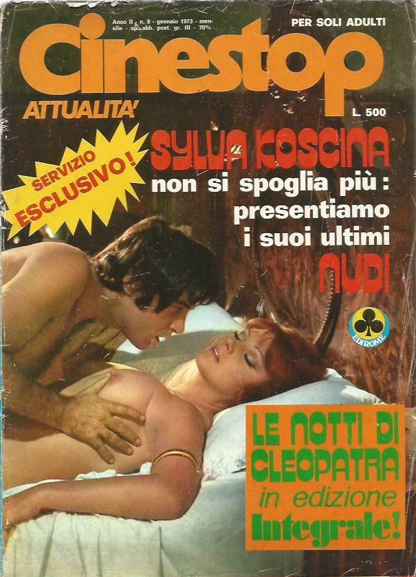 CINESTOP magazine side cover Issue 8  Attualita January 1973