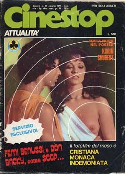 CINESTOP magazine side cover Issue 10  Attualita March 1973
