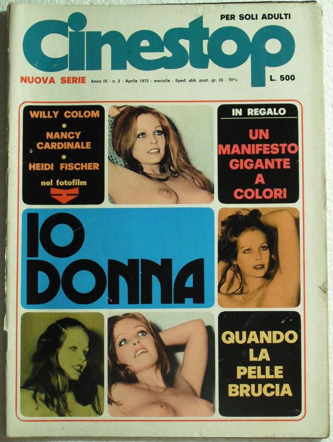 CINESTOP magazine side cover Issue 2  Nuova serie April 1972