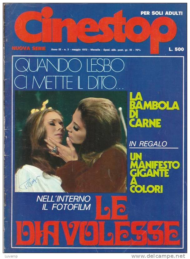 CINESTOP magazine side cover Issue 3  Nuova serie May 1972