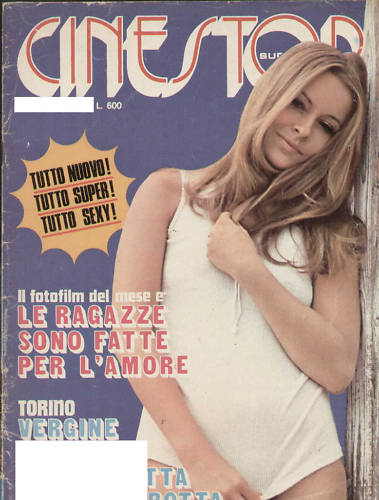 CINESTOP magazine side cover Issue 1  Super January 1974