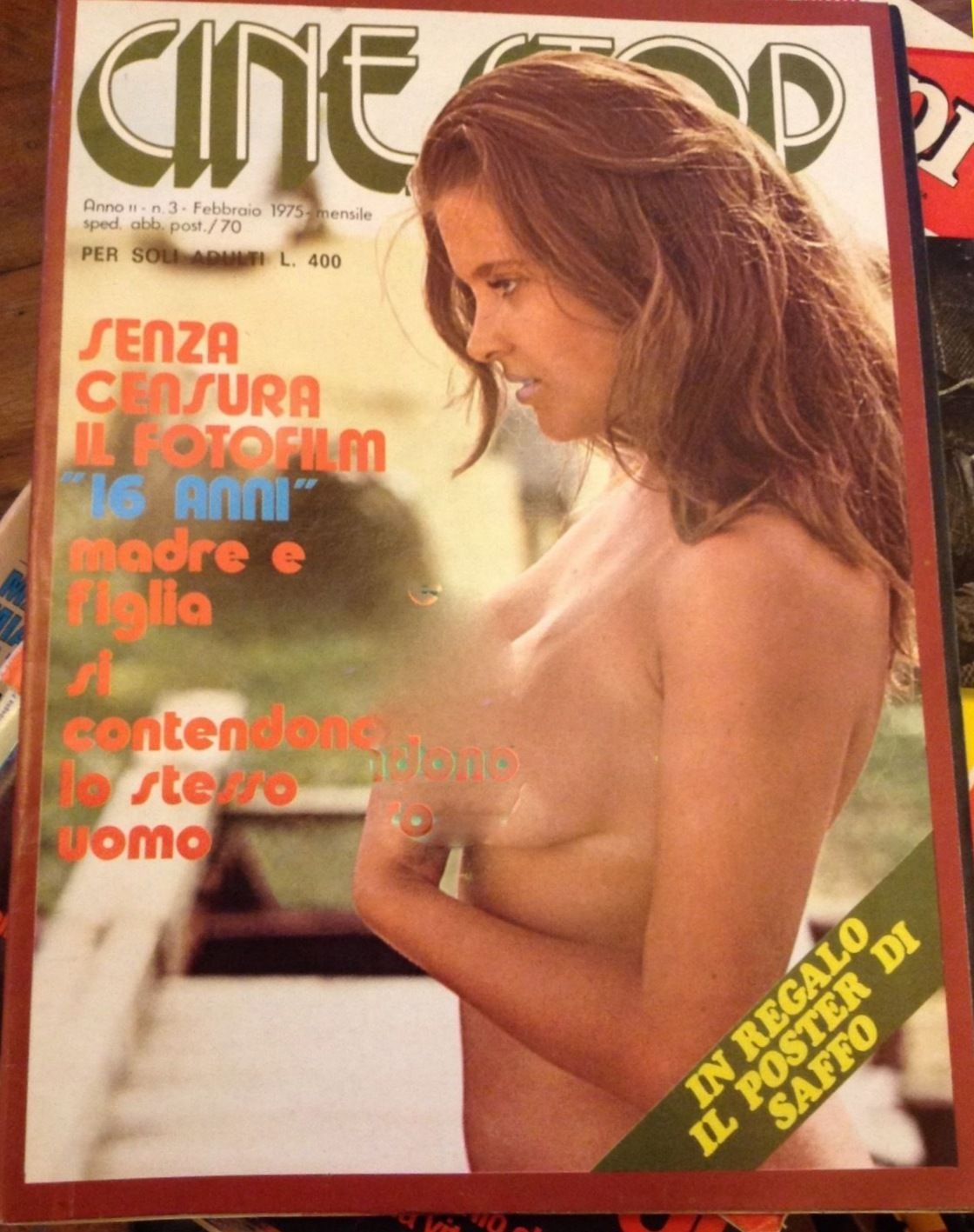 CINESTOP magazine side cover Issue 3  Ultima serie February 1975