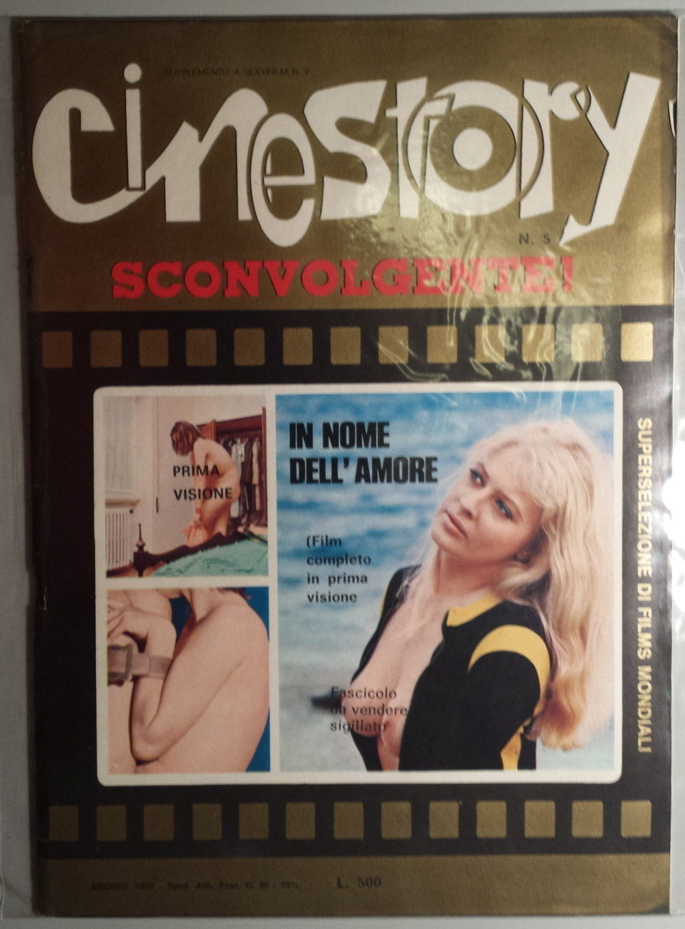 CINESTORY magazine side cover Issue 5 August 1972