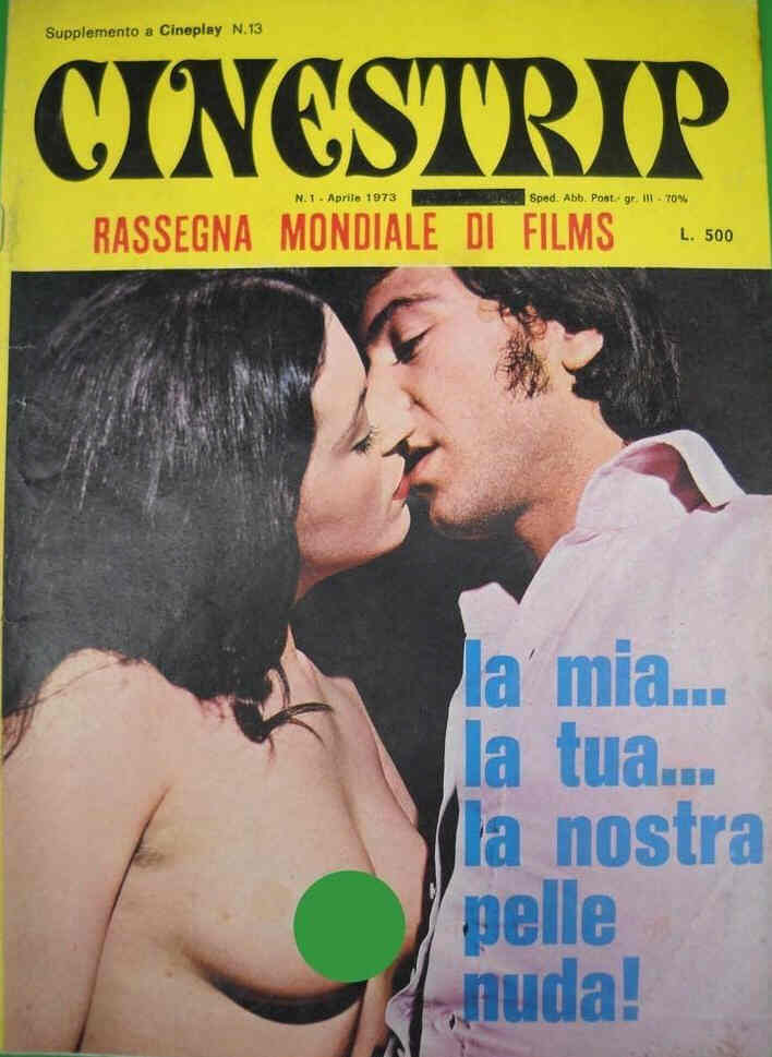 CINESTRIP magazine side cover Issue 1 April 1973