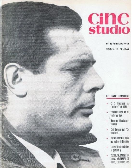 CINESTUDIO magazine side cover Issue 18 February 1964