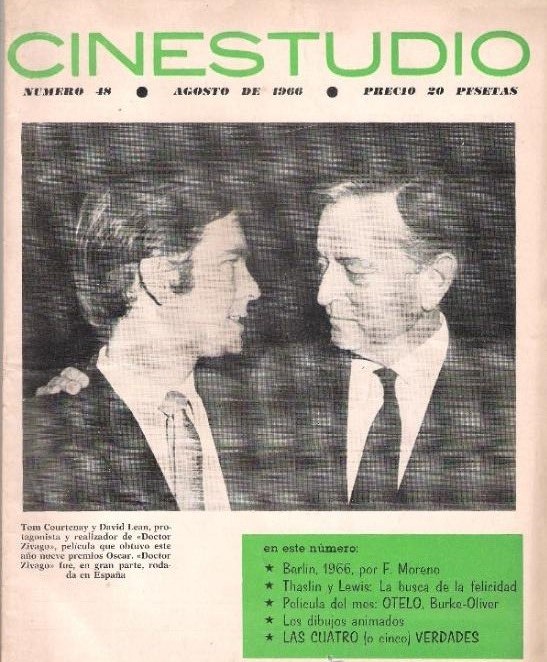 CINESTUDIO magazine side cover Issue 48 August 1966