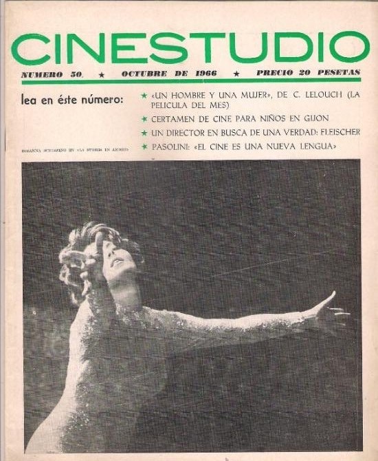 CINESTUDIO magazine side cover Issue 50 October 1966