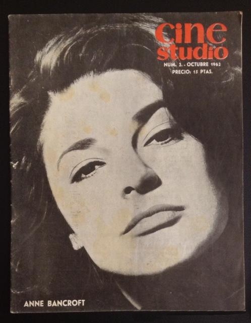 CINESTUDIO magazine side cover Issue 2 October 1962