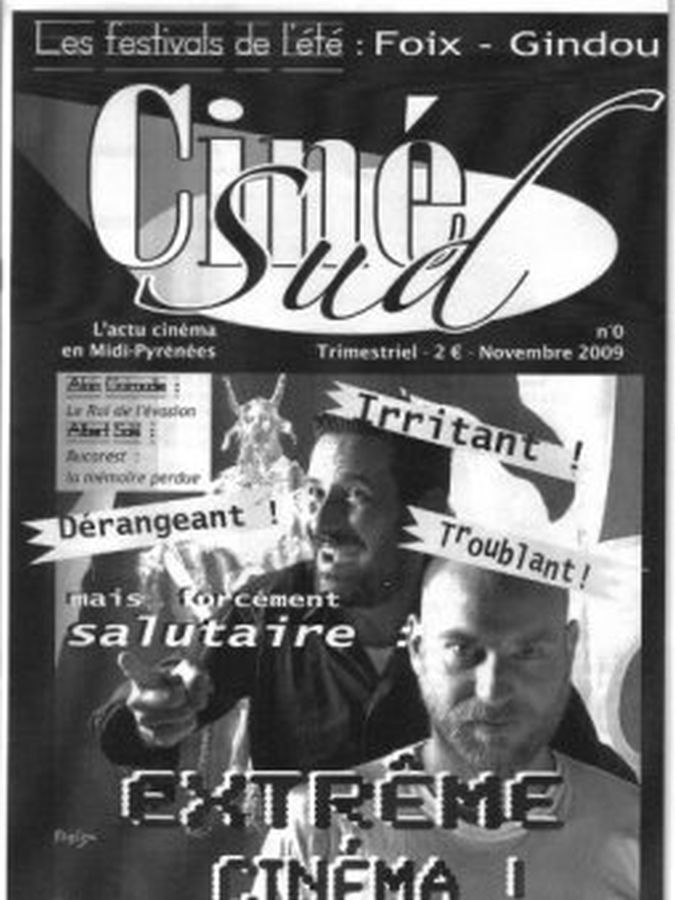 CINE SUD magazine side cover  November 2009