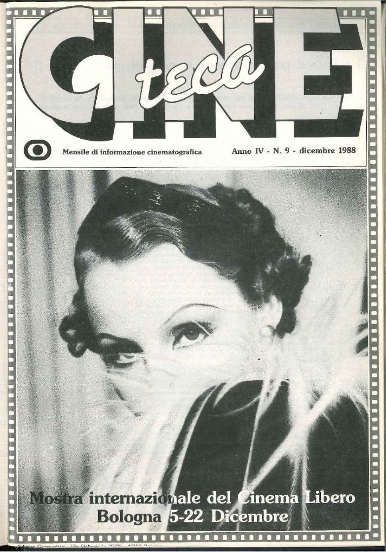 CINE TECA magazine side cover  Vol 4 No  9  December 1988