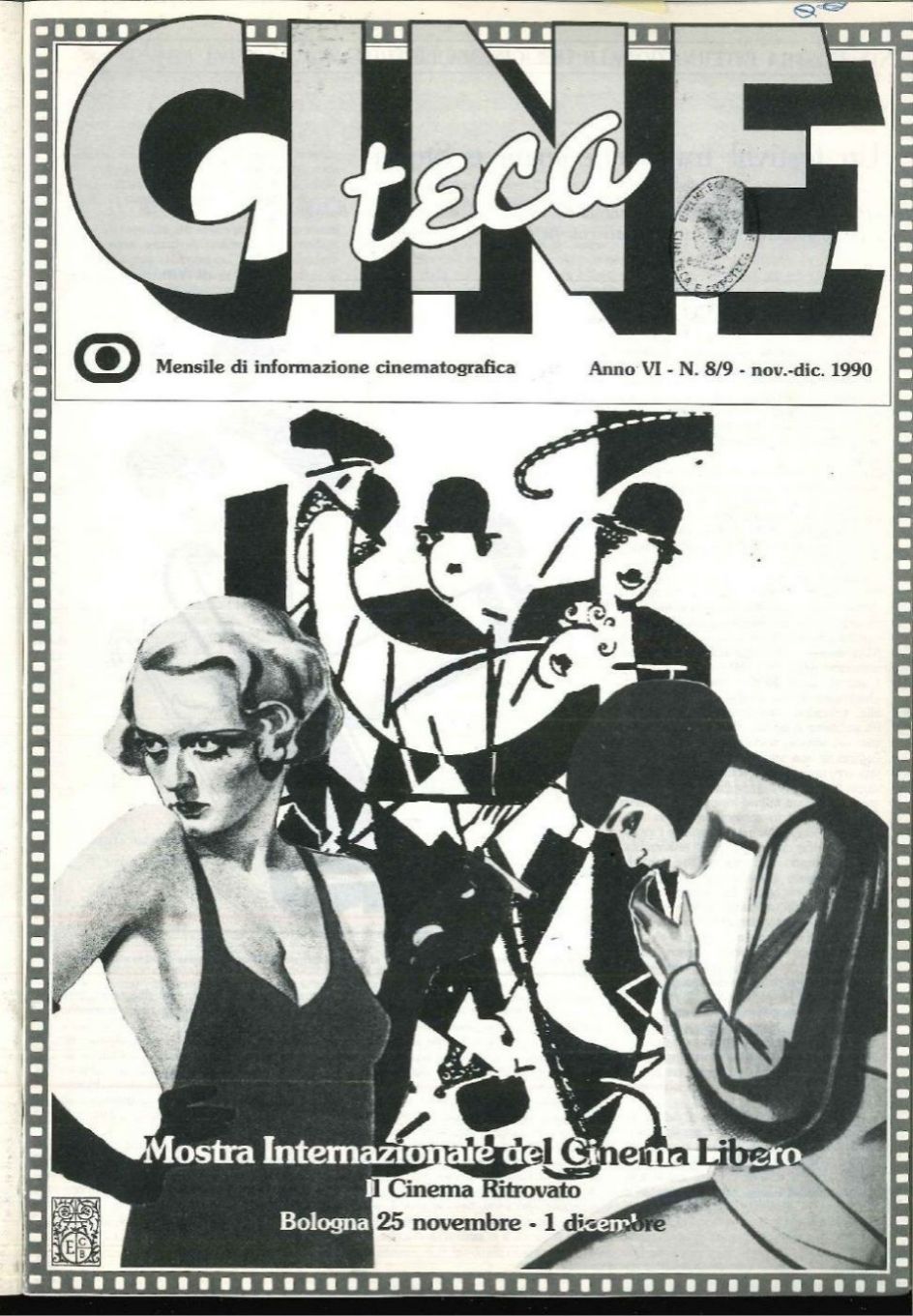 CINE TECA magazine side cover  Vol 6 No  8-9  November/December 1990