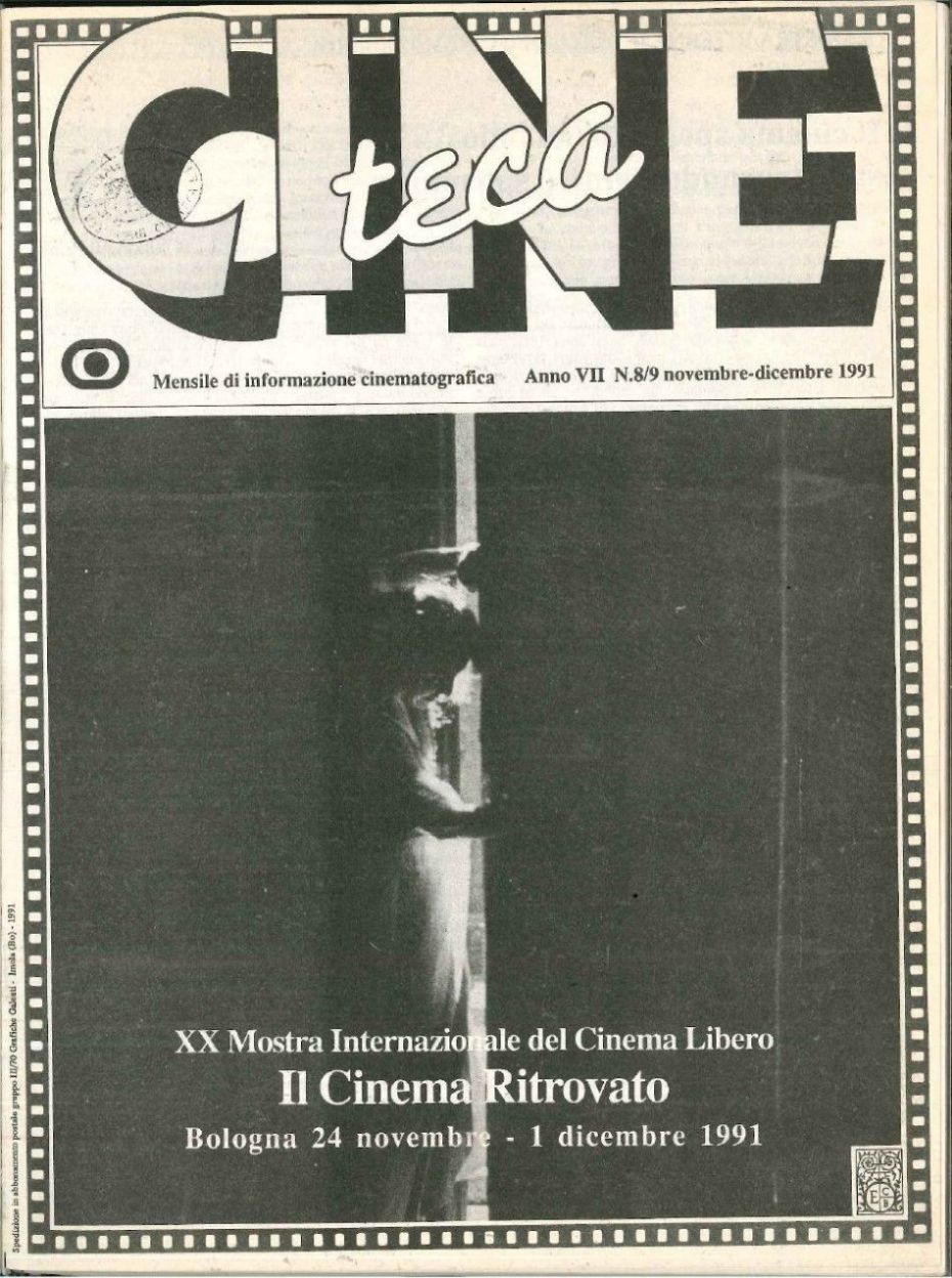 CINE TECA magazine side cover  Vol 7 No  8-9  November/December 1991