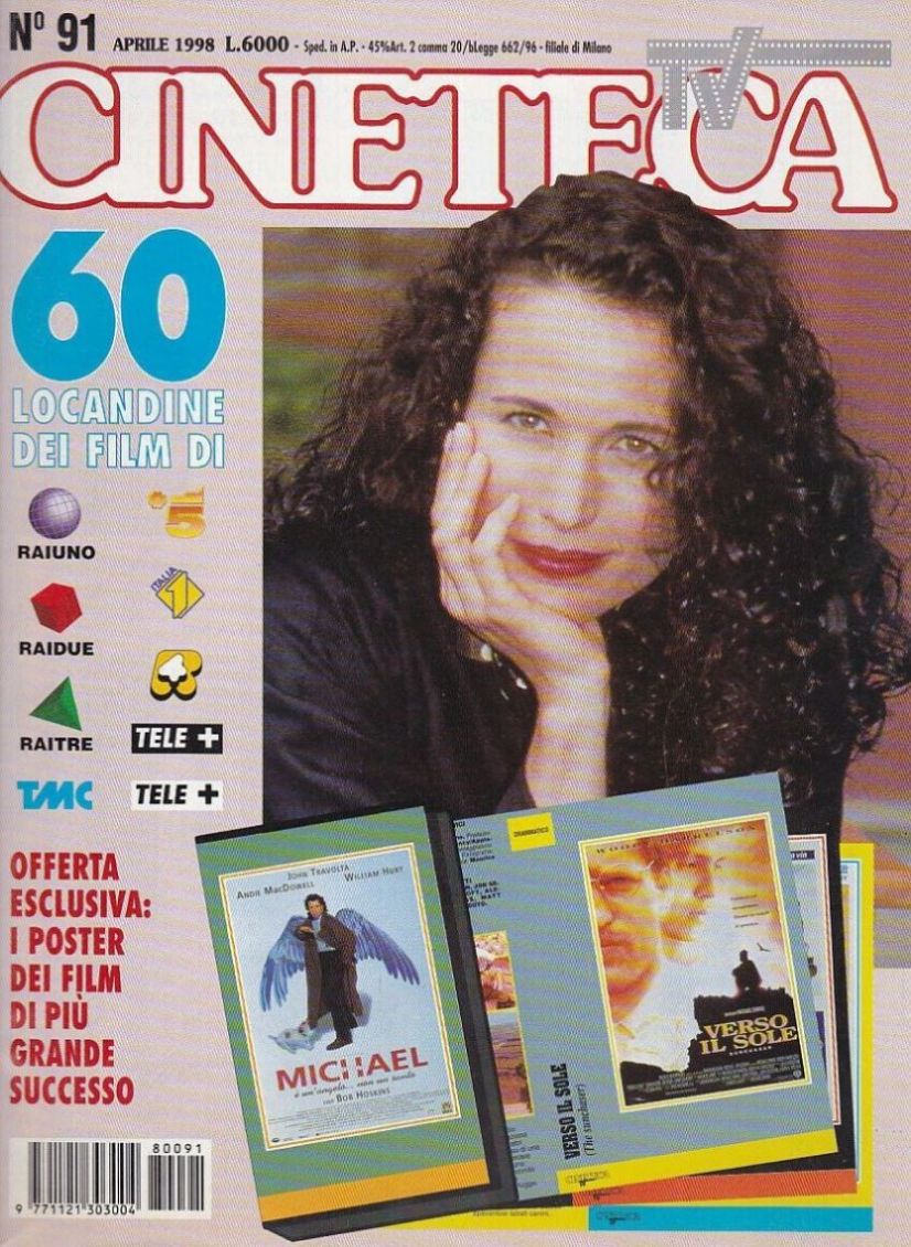 CINETECA TV magazine side cover Issue 91  April 1998