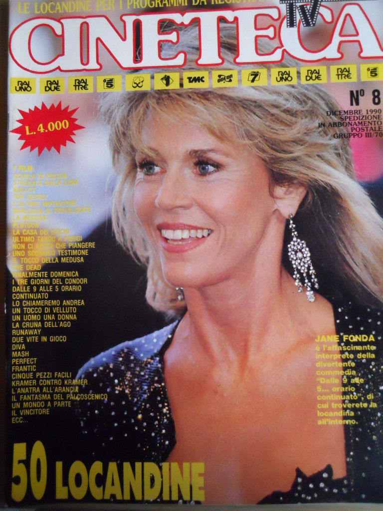 CINETECA TV magazine side cover Issue 8 December 1990