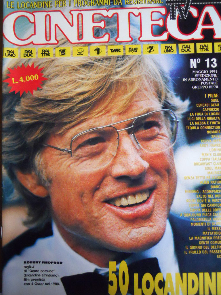 CINETECA TV magazine side cover Issue 13 May 1991