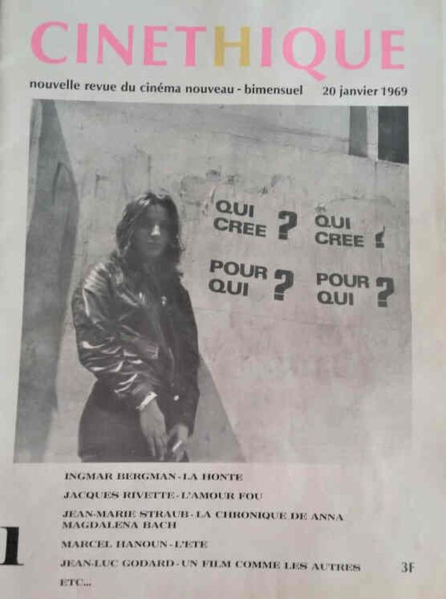 CINETHIQUE magazine side cover Issue 1 20 January 1969
