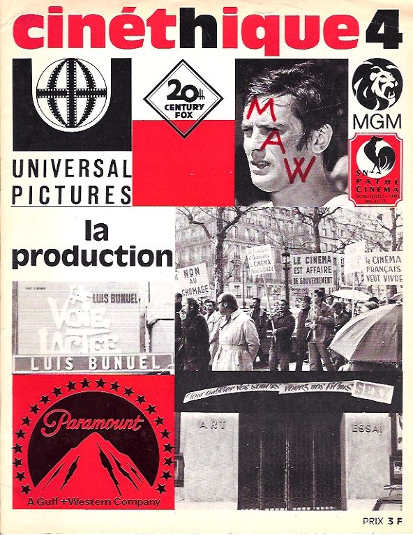 CINETHIQUE magazine side cover Issue 4 June 1969