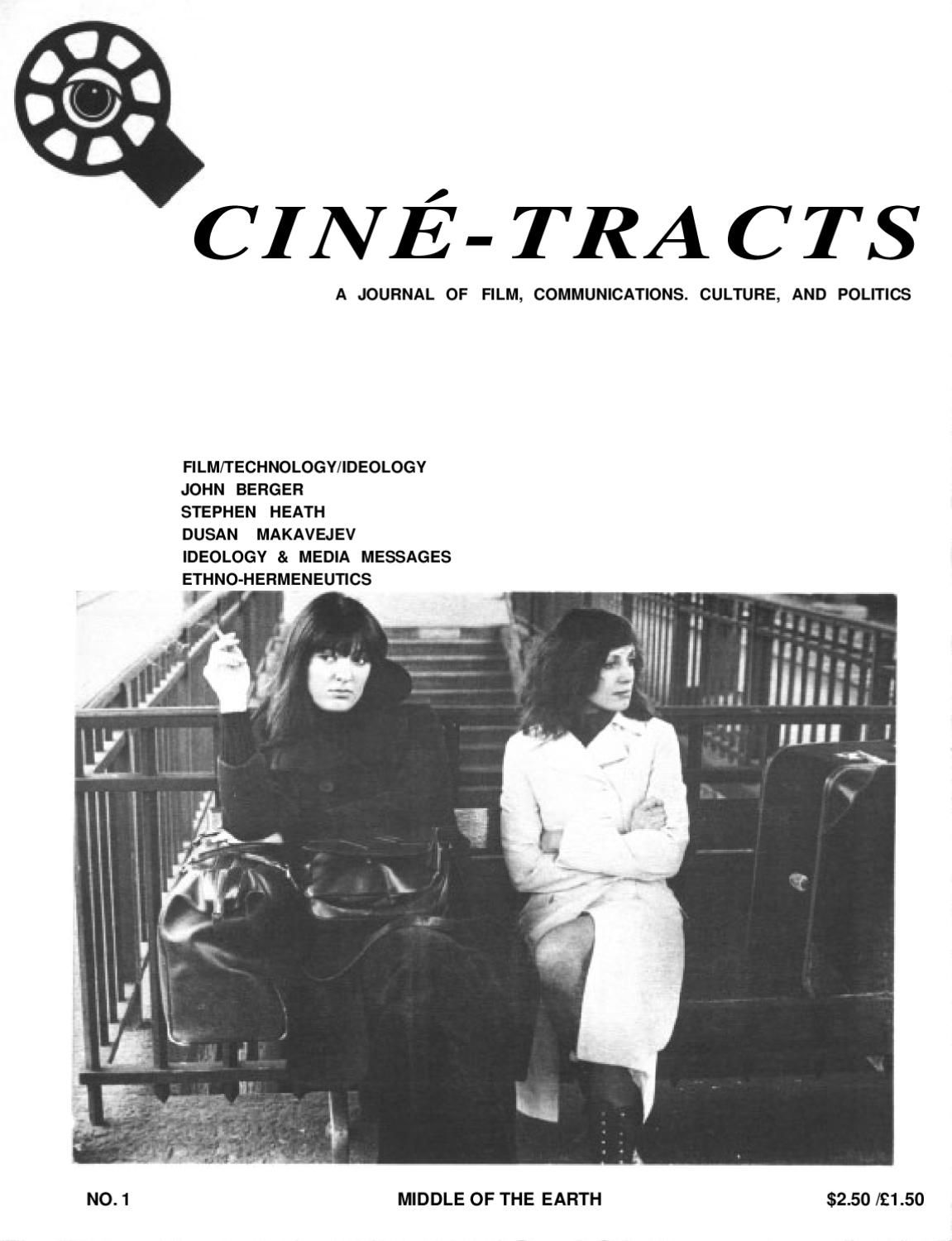 CINE-TRACTS magazine side cover Issue 1 Spring 1977