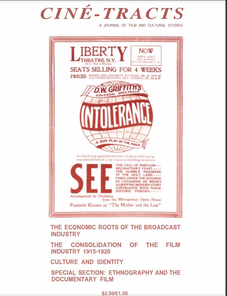 CINE-TRACTS magazine side cover Issue 6 Spring 1979