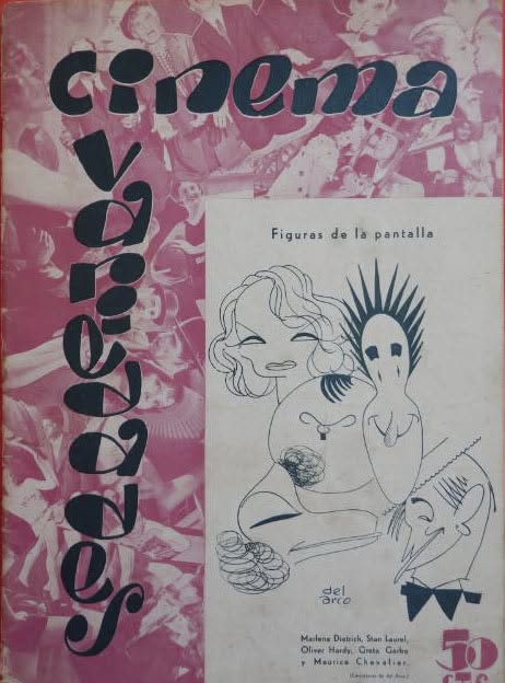 CINEMA VARIEDADES magazine side cover Issue 1  August 1933