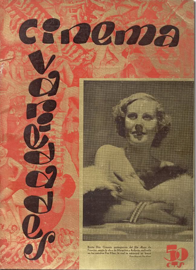 CINEMA VARIEDADES magazine side cover Issue 20  March 1935