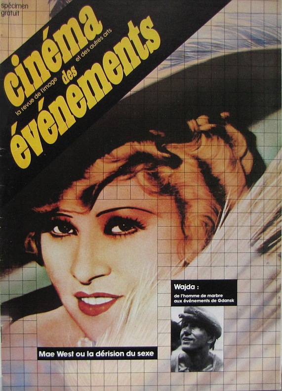 CINEMA DES EVENEMENTS magazine side cover January 1981