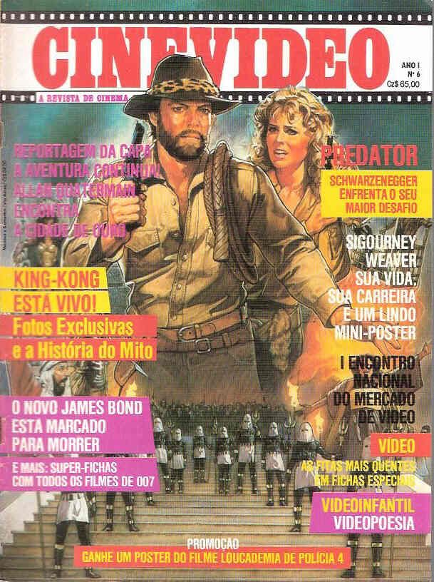 CINEVIDEO magazine side cover Issue 6  1987