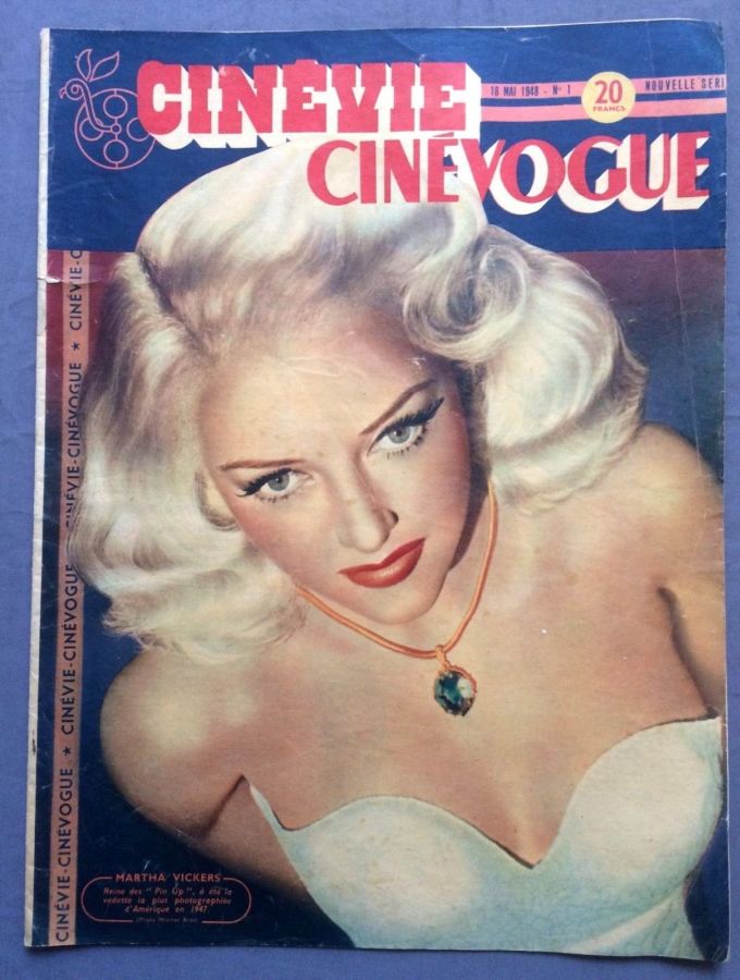 CINEVIE CINEVOGUE magazine side cover Issue 1 May, 18 1948