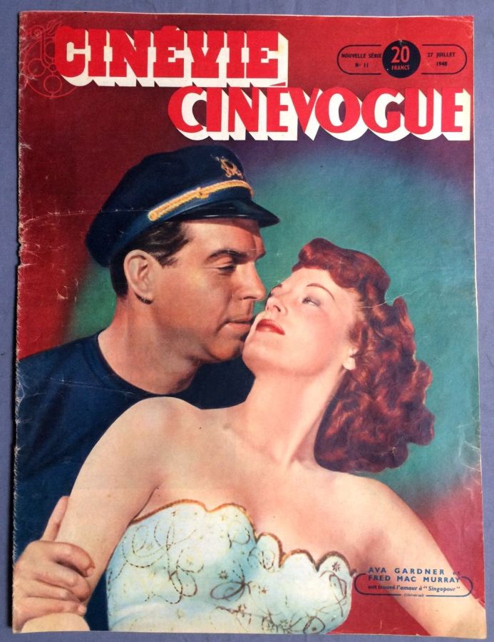 CINEVIE CINEVOGUE magazine side cover Issue 11 27 July 1948